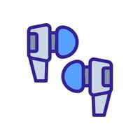 wireless earbuds with silicone tips icon vector outline illustration