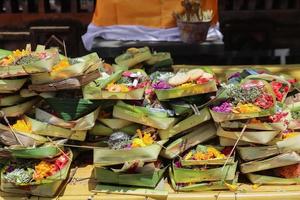 Pile of foliage used in ritual sacrifices to the gods, equipment for worshiping the gods, Hinduism, Buddhism photo