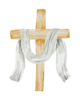 cruz aquarela de páscoa png