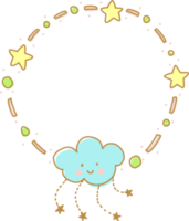 sky and galaxy wreath png