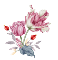 bouquet de fleurs aquarelle fleur de mariage png