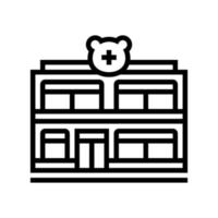 pharmacy drugstore for domestic pet line icon vector illustration