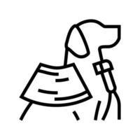 ultrasound examination domestic pet line icon vector illustration