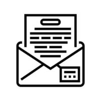 letter envelope line icon vector illustration