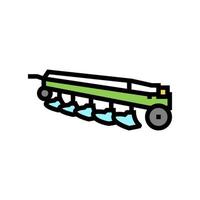 plows farm equipment color icon vector illustration