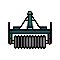 Ilustración de vector de icono de color de equipo agrícola cultipacker