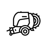 baler farm tool line icon vector illustration