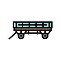 wagon farm color icon vector illustration
