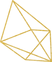 linea dorada geometrica png