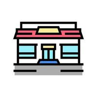 eatery cafeteria building color icon vector illustration