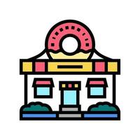 donut shop color icon vector illustration