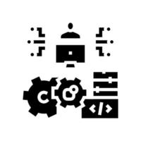 development erp software glyph icon vector illustration