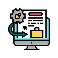 integration system color icon vector illustration