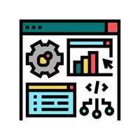 software erp color icon vector illustration