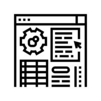 application erp line icon vector illustration