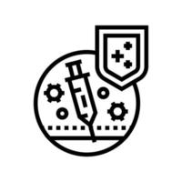 active immunity line icon vector illustration