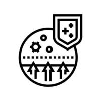 passive immunity line icon vector illustration