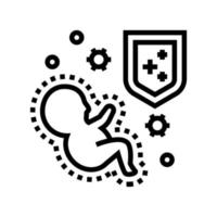 innate immunity line icon vector illustration