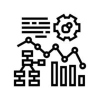 planning strategy erp line icon vector illustration