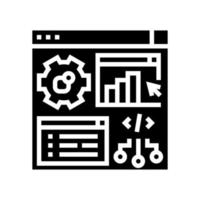 software erp glyph icon vector illustration