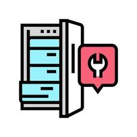 freezer repair color icon vector illustration