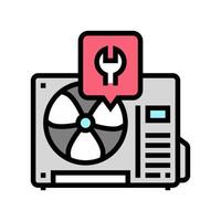 air conditioner repair color icon vector illustration