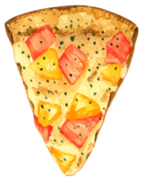Pizza watercolor hand paint png