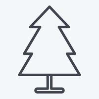 Icon Pine. suitable for City Park symbol. line style. simple design editable. design template vector. simple illustration vector