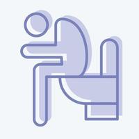 Icon Diarrhea. suitable for flu symbol. two tone style. simple design editable. design template vector. simple illustration vector