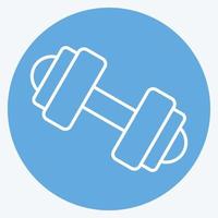 Icon Barbell. suitable for education symbol. blue eyes style. simple design editable. design template vector. simple illustration vector