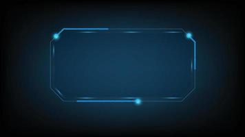 Holographic screen frame template background illustration and science screen vector