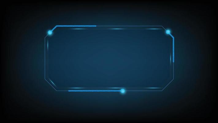 Holographic screen frame template background illustration and science screen