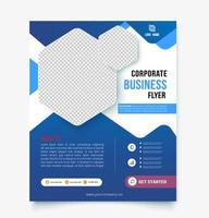 Corporate business flyer design template. vector