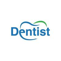 logotipo de dentista con símbolo de icono de dientes vector