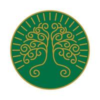 decorative line tree vector logo template