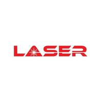 laser text company logo template vector