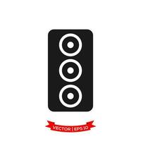 audio speaker icon vector logo template