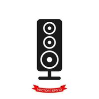 audio speaker icon in trendy flat design vector