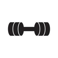 barbell illustration in trendy flat style vector