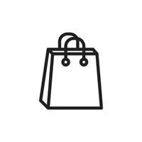 shopping bag illustration in trendy flat style vector