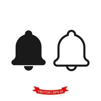 bell illustration in trendy flat style, bell icon vector