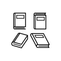 ilustración de libros en estilo moderno y plano vector