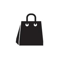 shopping bag illustration in trendy flat style vector