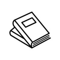 ilustración de libros en estilo moderno y plano vector