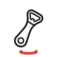 bottle opener illustration, speed opener icon in trendy flat style vector