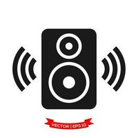 audio speaker icon in trendy flat design vector