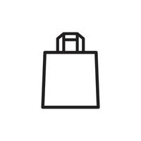 shopping bag illustration in trendy flat style vector