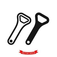 bottle opener illustration, speed opener icon in trendy flat style vector