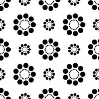 black and white circle dot vector pattern