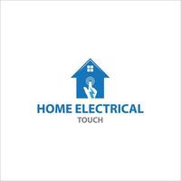 HOME electrical touch logo concept vector